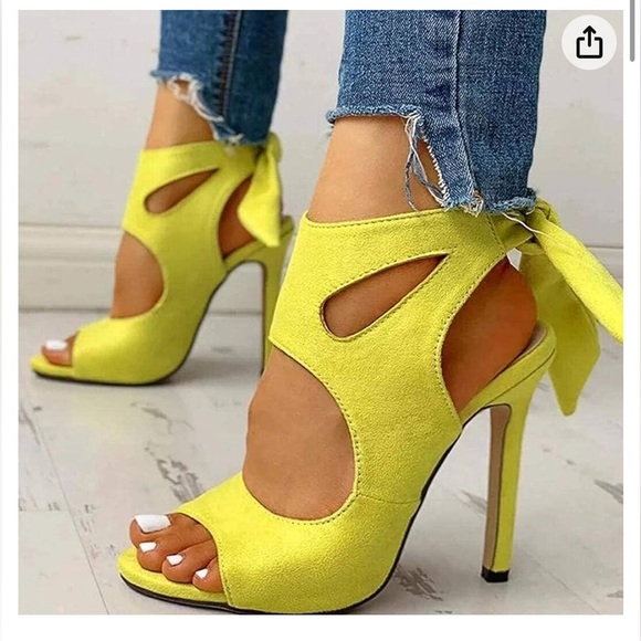 Suede Zara tie back heels - Picture 6 of 9